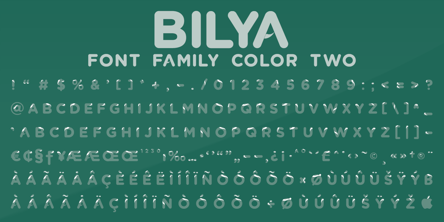 Beispiel einer Bilya Layered-Schriftart #6